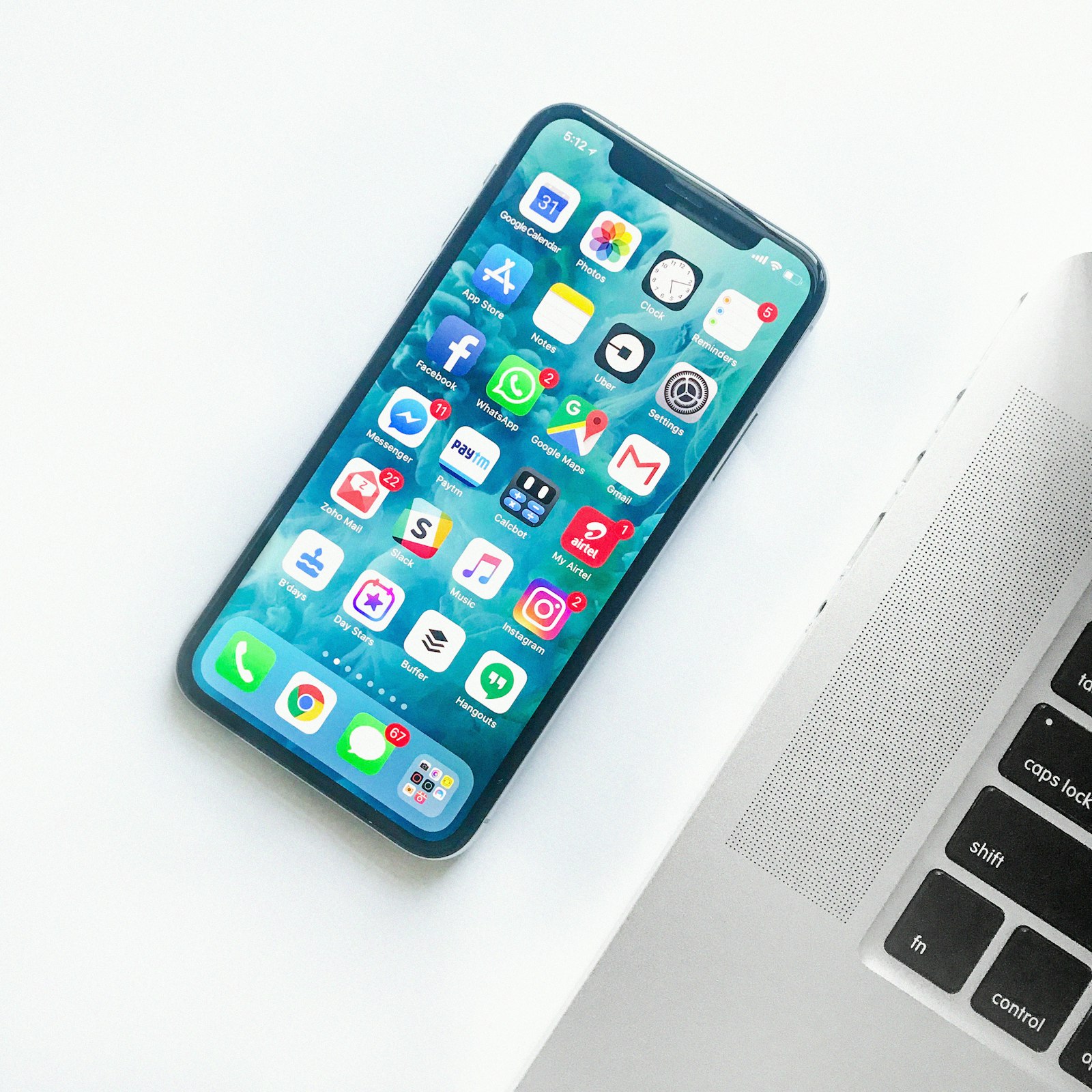 Midrange smartphone on a desk